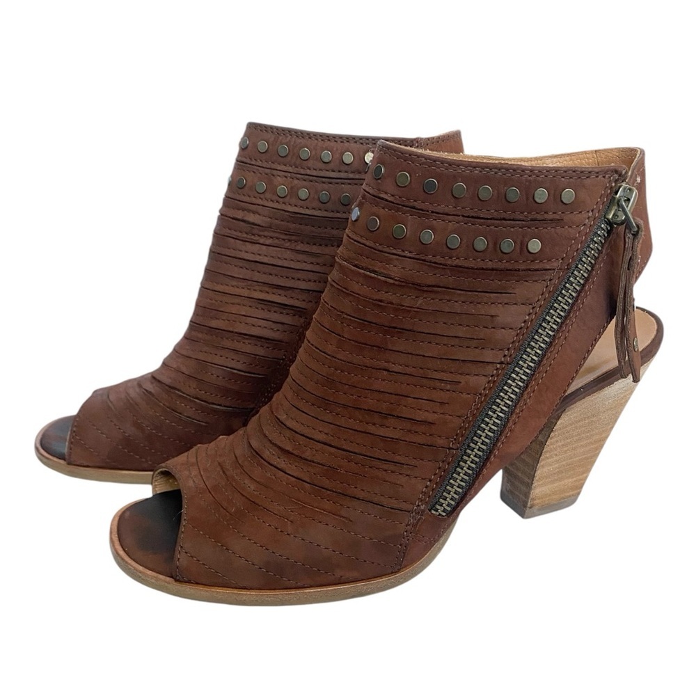Paul Green Sydney Peep Toe Sandal, Nubuck Leather Size US 6.5